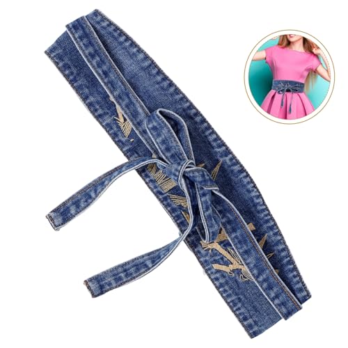BESPORTBLE Vintage Denim Waist Belt Women Wide Corset Embroidered Leaf Fashion Waistband for Dresses Stylish Comfortable Fit4