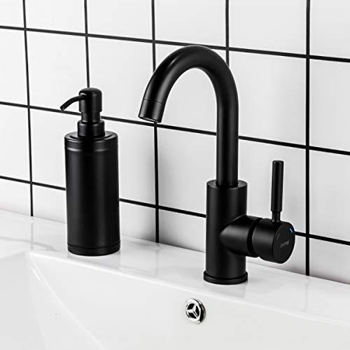 Bar Sink Faucet Matte Black Gappo Bathroom Faucet Stainless Steel Farmhouse Lavatory Sink Faucet Mixer Small Kitchen Faucet #TOP4