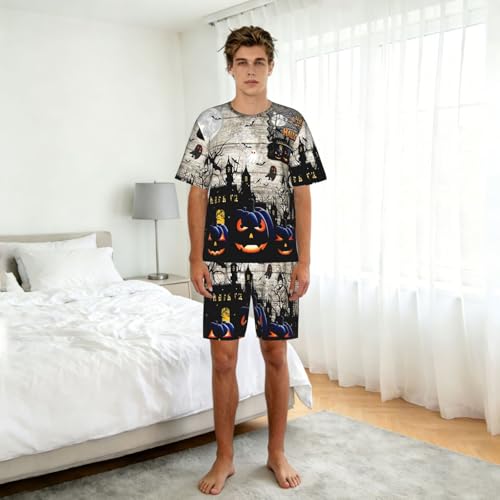 Pyjama short homme imprimé Halloween, une idée cadeau originale