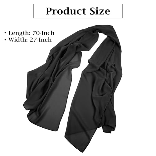 Breathable Solid Color Soft Chiffon Long Fashion Scarves for Women2