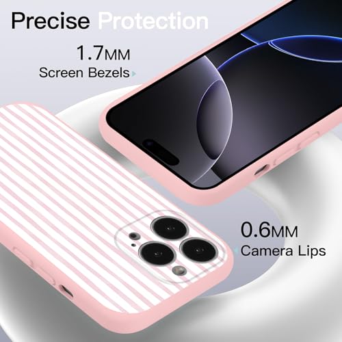 Coque silicone iPhone 16 Pro Max protection rose MagSafe - 5