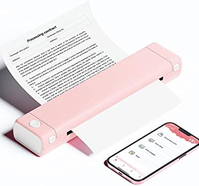 Phomemo M08F Impresora Térmica Portátil A4, Bluetooth Impresora Portatil Sin Tinta para Smartphone y PC, Soporta A4 Papel Térmico