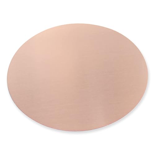 Miniatura 5 de 4 láminas redondas de cobre puro del 99.9 % + 4 pulgadas de diámetro, calibre 20 (0.032 in) de grosor, sin arañazos, placas redondas de cobre unidas