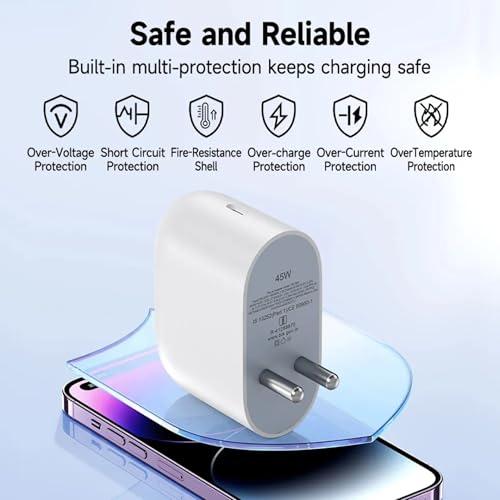 Image of Original Google Charger Adapter 45W Fast Charging, Compatible with Google Pixel 10 /10 Pro /XL / 9 Pro /XL / 9 Pro /9 Pro Fold /9A, Pixel 8 Pro /8A, Quick Charging USB-C Adapter