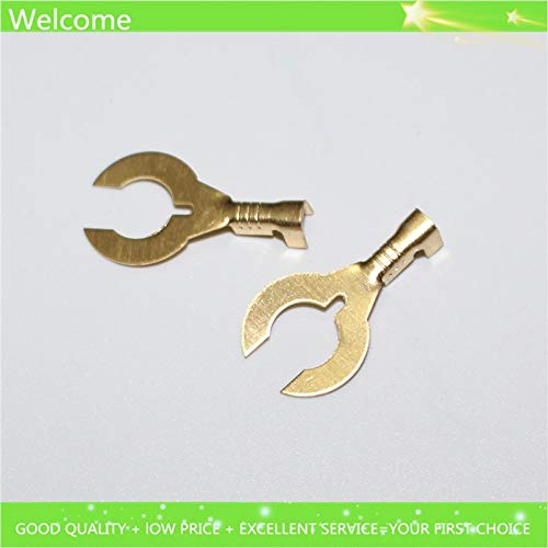 Davitu 200Pcs 8mm Round Crimp Spade Terminal Connection 8 mm Copper Terminals Adaptor Connector Car Auto Modified parts