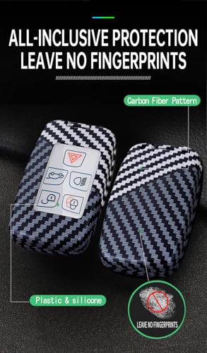 Étui à clé Jaguar XE XF et Range Rover coque de protection 5 boutons noire et rouge - 3