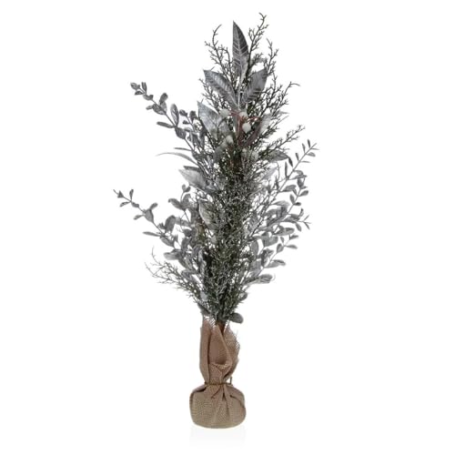 Versa Planta Decorativa Lino Metal Plástico Cemento 20 x 60 x 20 cm