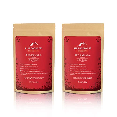 Alps Goodness Red Kamala Powder (50 g, Pack of 2) - Hair Pack Powder for Improving Texture and Manageable Hair - 100% Pure & Natural
