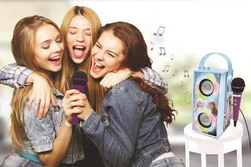 Enceinte Bluetooth portable karaoké micro Reine des Neiges