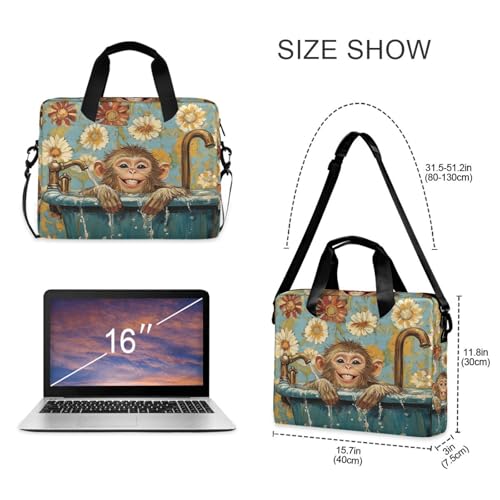 Maletín portátil para laptop 15.6 pulgadas con asas y correa miniatura 5
