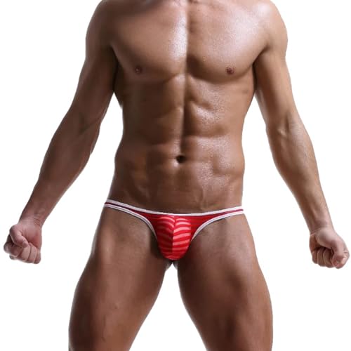 Men's Sexy Small Triangle Pants Briefs Transparent Bikini Panties2