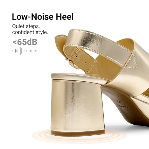 Image of DREAM PAIRS Women's Comfort Chunky Heel Sandals - Platform Block Heels with Adjustable Buckle, Stylish & Comfortable for Daily Wear, Work, & Party Events