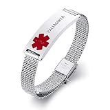 Generic PACEMAKER Armband, Medical Alert SOS Notfall Name ID Tag Identifikation Netzband Verstellbare Armbänder für Unisex