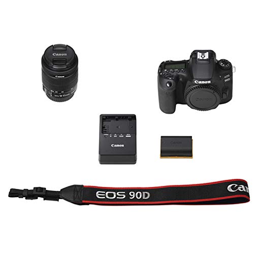 Canon EOS 90D Cámara DSLR con lente EF-S 18-55mm y accesorios miniatura 7