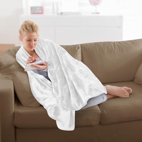 Image of Utopia Bedding Ultra Soft Fleece Bed Blanket Throw Size White (50x60 Inch)