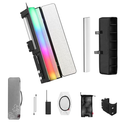 Zhiyun CINEPEER C100 �R���{ 100W RGBWW ���C�g�����h�A�n���h�w���h LED �r�f�I���C�g�ACCT 2700K~6500K�A���C�g�X�e�B�b�N LED �`���[�u���C�g�A�o�[���h�A�A�O���b�h�A�f�B�t���[�U�[�t���AVlog�A���C�u�X