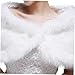 Holibanna Beautiful Bride Shawl White Fur Imitation Shawl Winter Warm Tippet Fashionable Bridal Accessory
