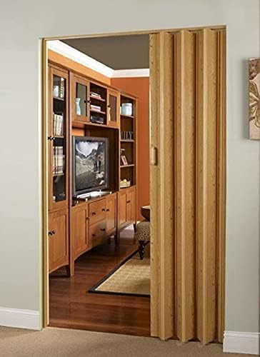 LTL Home Products HSP3680K Homestyle Plaza PVC Vinyl Accordion Door, 36' x 80', Oak