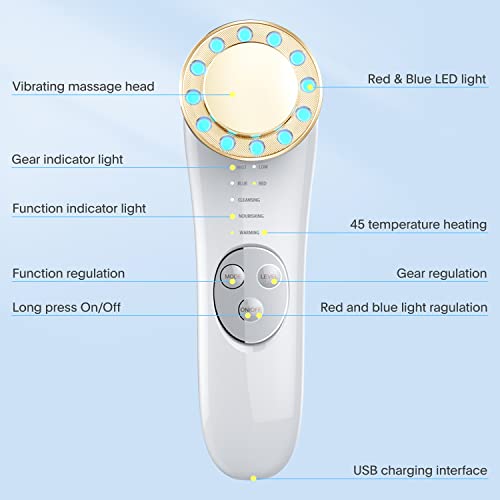 Galvanic Facial Machine Face Massager 7 In 1 Skin Care Tools High Frequency Facial Machine #TOP5