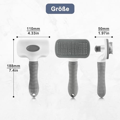 Hundebürste Hundebürste Langhaar Hundestriegel Katzenbürste Langhaar Hundekamm Unterwolle für Katzen Hunde Pudel Labrador