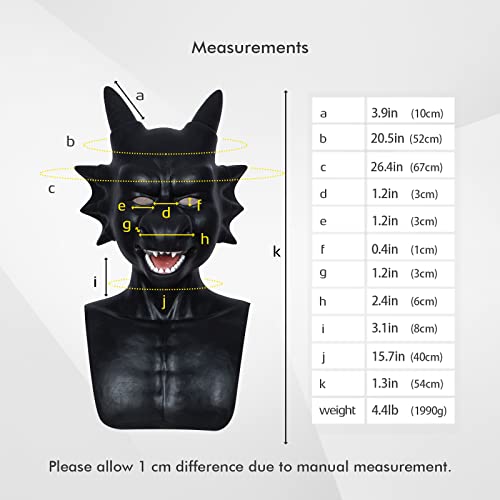 Smitizen monster mask for adult dragon mask furry animal head for cosplay roleplay animal masquerade mask for cosplay costume 5 Smitizen monster mask for adult dragon mask furry animal head for cosplay roleplay animal masquerade mask for cosplay costume - image 6