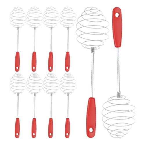 Egg Beater Whisk, Cocinar Huevos Frother Blender Mixer, 2,17 x 9,84 pulgadas Heavy Duty Kitchen Tool, Manual Stainless Steel Whisk Set for Mixing Milk, Salsa, Matcha, Baking Panqueques, Food