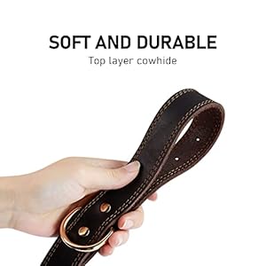 Dog-Collar-Genuine-Leather-Dog-Collar-Heavy-Duty-Dog-Collar-Wide-Dog-Collar-for-Small-Dog-Medium-Dog-Large-Dog-and-Extra-Large-Dog-M-1-Wide-for-152-192-Neck-Dual-Stitch-Brown - Cucciolini Doodles   Dog-Collar-Genuine-Leather-Dog-Collar-Heavy-Duty-Dog-Collar-Wide-Dog-Collar-for-Small-Dog-Medium-Dog-Large-Dog-and-Extra-Large-Dog-M-1-Wide-for-152-192-Neck-Dual-Stitch-Brown