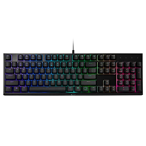 Teclado Gamer Cooler Master MK110 RGB, Switches Mem-chanical Lineares, 26-Key Anti-Ghosting, Layout