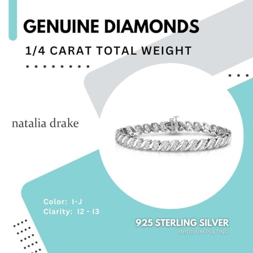 NATALIA DRAKE 1/4 Cttw Wave Link Diamond Tennis Bracelet for Women in 925 Sterling Silver Color I-J/Clarity I2-I3 - Image 4