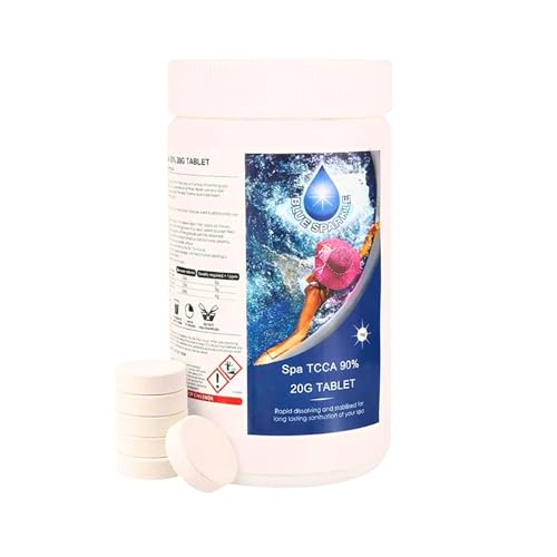 1 Kg Stabilised Chlorine Tablets 50 x 20g Slow Release Dispenser Tablets for Hot Tubs, Swimming Pools, Spas, Paddling Pool Wa