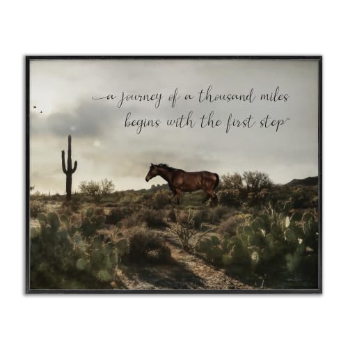 Journey Begins Desert Horse, 24 x 30 Inch Framed Giclée Print