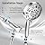 Shower Head, High Pressure 8 Mode 5'' Handheld Shower Heads with Stainless Steel Hose and Adjustable Overhead Bracket Handheld Spray Combo