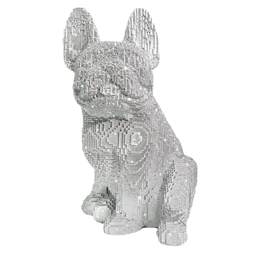 屋外用犬像 | フレンチブルドッグ置物 犬のフィギュア,樹脂製アートフィギュア動物置物 室内オフィス寝室棚机デスク用,オフィス リビング ベッドルーム デスク テーブル 棚 ガーデン パティオ