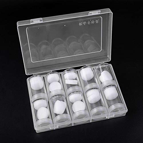 Tongina Caixa de armazenamento de plástico transparente com 27 mm para colecionadores de moedas, sup