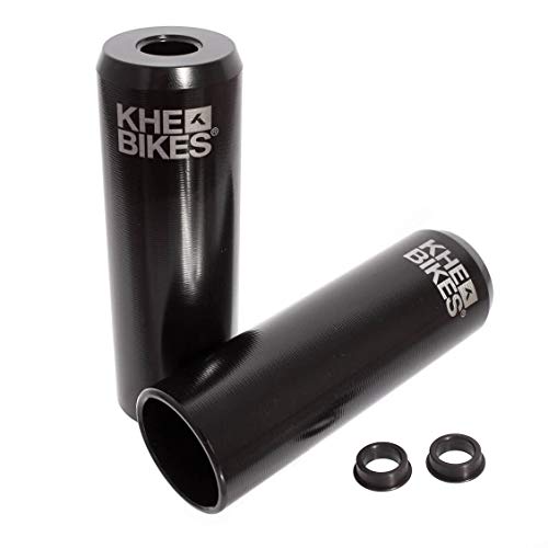KHE CNC Pro W106 - Paire de filetage d’essieu pour BMX - Pour filetage d'essieu - Noir - Pour essieux de 10 mm et 14 mm