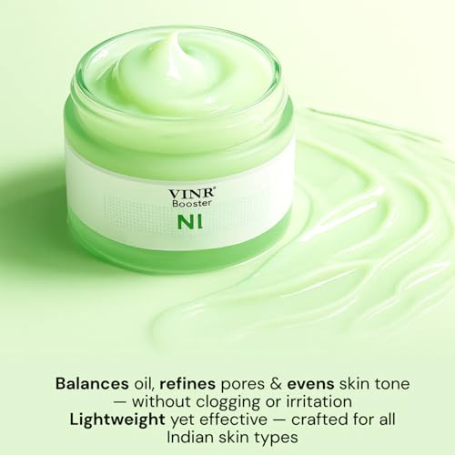 Image of VINR 10% Niacinamide Moisturizer for Face | Brightening & Oil Control Face Cream | Reduces Acne Marks & Dark Spots | Hydrating Lightweight Cream for Clear Skin | Suitable for All Skin Types - Men & Women, 50g (Pack of 2)