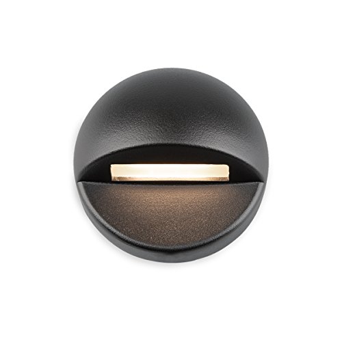 LED 12V Round Deck and Patio Light 2700K in Black