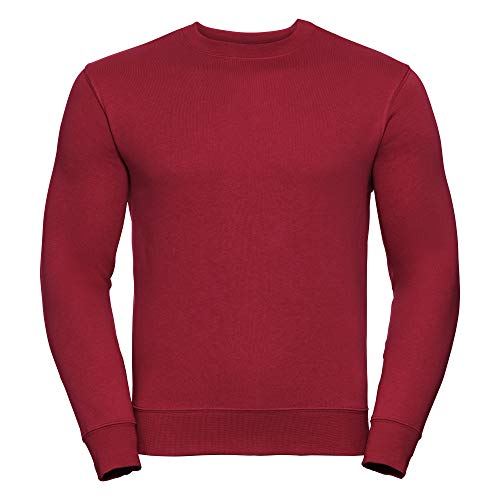 Image of Russell Mens Authentic Sweatshirt (Slimmer Cut) (S) (Classic Red)