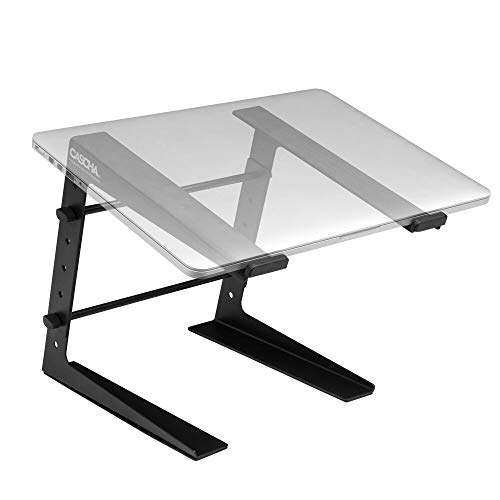 CASCHA HH 2055 Support pour ordinateur portable réglable en 5 hauteurs I Accessoires DJ Support de mixeur I sur canapé I Support pour Notebook 10'' au Laptop 17'' I Réhausseur d'écran noir