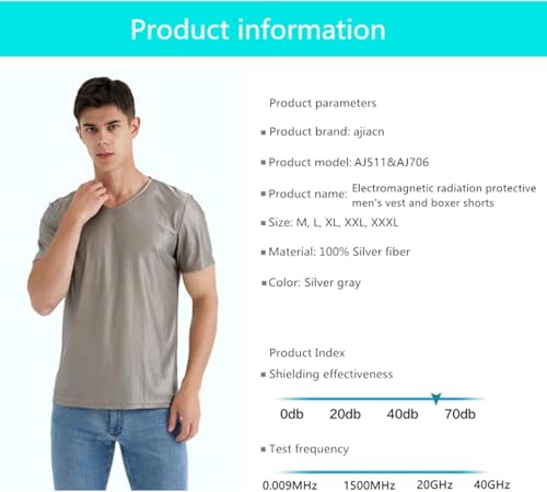 T-shirt EMF authentique en textile technique de blindage