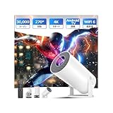 Glorlummi プロジェクター 家庭用【2025アップグレード版-30000LM・Android TV搭載・4K対応・270°回転 PSE認証済み】 高輝度 1080P 天井投影 Wi-Fi6 Bluetooth5.4 HiFiスピーカー内蔵 自動台形補正 プロジェクター 小型 短距離投影 大画面 操作簡単 IOS/Android/パソコン/PS機接続可 プレゼント 日本語取扱説明書