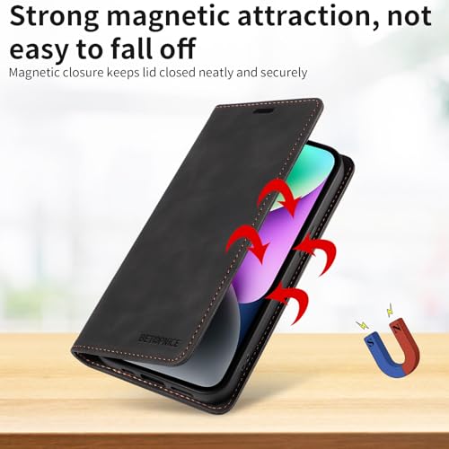 Étui portefeuille iPhone 15 Pro en cuir pour voyager l'esprit tranquille