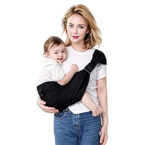 Baby Sling Carrier Toddler Carrier Boys Girls Newborn to Toddler Essentials Safety Non-Slip Baby Half Wrapped Sling Hip Holderr Black