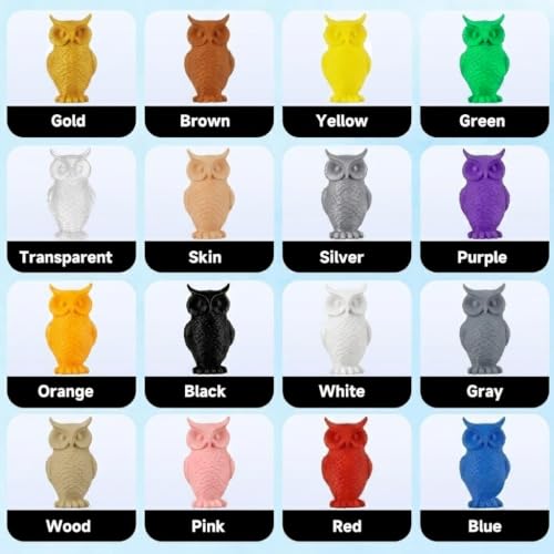 Image of Kingroon 16KG PLA Filament Bundle 1.75mm 3D Printer Filament Multicolor Pla Filament Bulk for Most 3D Printer,1kg Spool,16 Rolls,16 Colors
