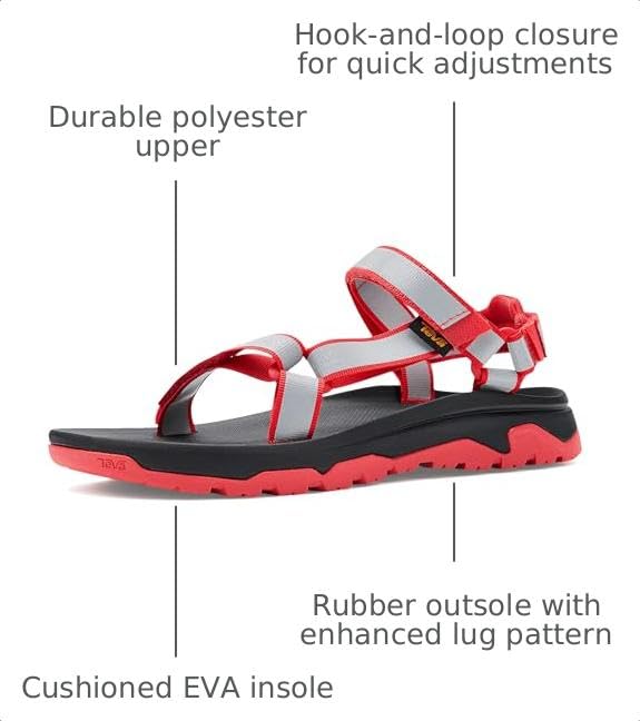 Teva Hurricane XLT Jr Gleam (Little Big Kid) Sport Sandal, Fiery Red, 6 US Unisex - image 3