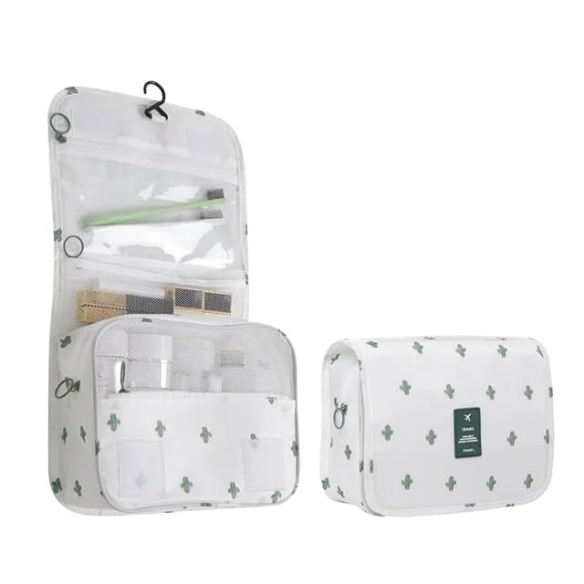 Borsa da Toilette da Viaggio, Trousse per Il Trucco, Organizer Impermeabile per Articoli da Toilette, Gancio per Il Bagno, Pochette portaoggetti