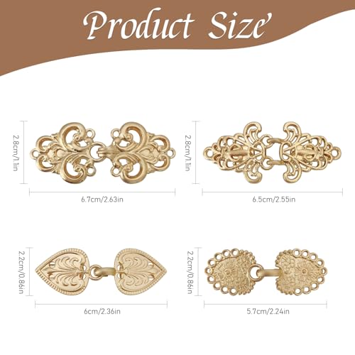 Image of CLINTT Exquisite Retro Sweater Twirl Clips, Cape Cloak Fasteners for Dresses, Stylish Cardigan Clips