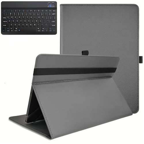 For Rebecco M30 Pro 10.4 �C���` �^�u���b�g�J�o�[ 9�`11�C���` �ėp�^�u���b�g�P�[�X �X�^���h�@�\�t�� �l���Œ� �Ɨ��^Bluetooth�����L�[�{�[�h�t�� �y�� ����PU���U�[ �ی�P�[�X �E���ȒP �p�x�����\ (2-�O���[