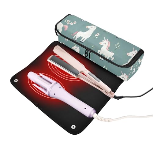 Bolso de Viaje para Herramientas para el Cabello con Alfombra Resistente al Calor, Organizador de Gran Capacidad para Planchas de Pelo, Rizadores y Accesorios miniatura 2