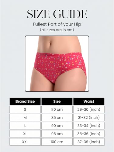 Image of Panty Set for Women | Printed Mid Waist Cotton Panties for Women Combo | Hipster Briefs | Soft Breathable Innerwear for Women | Ladies Innerwear | Pack of 5